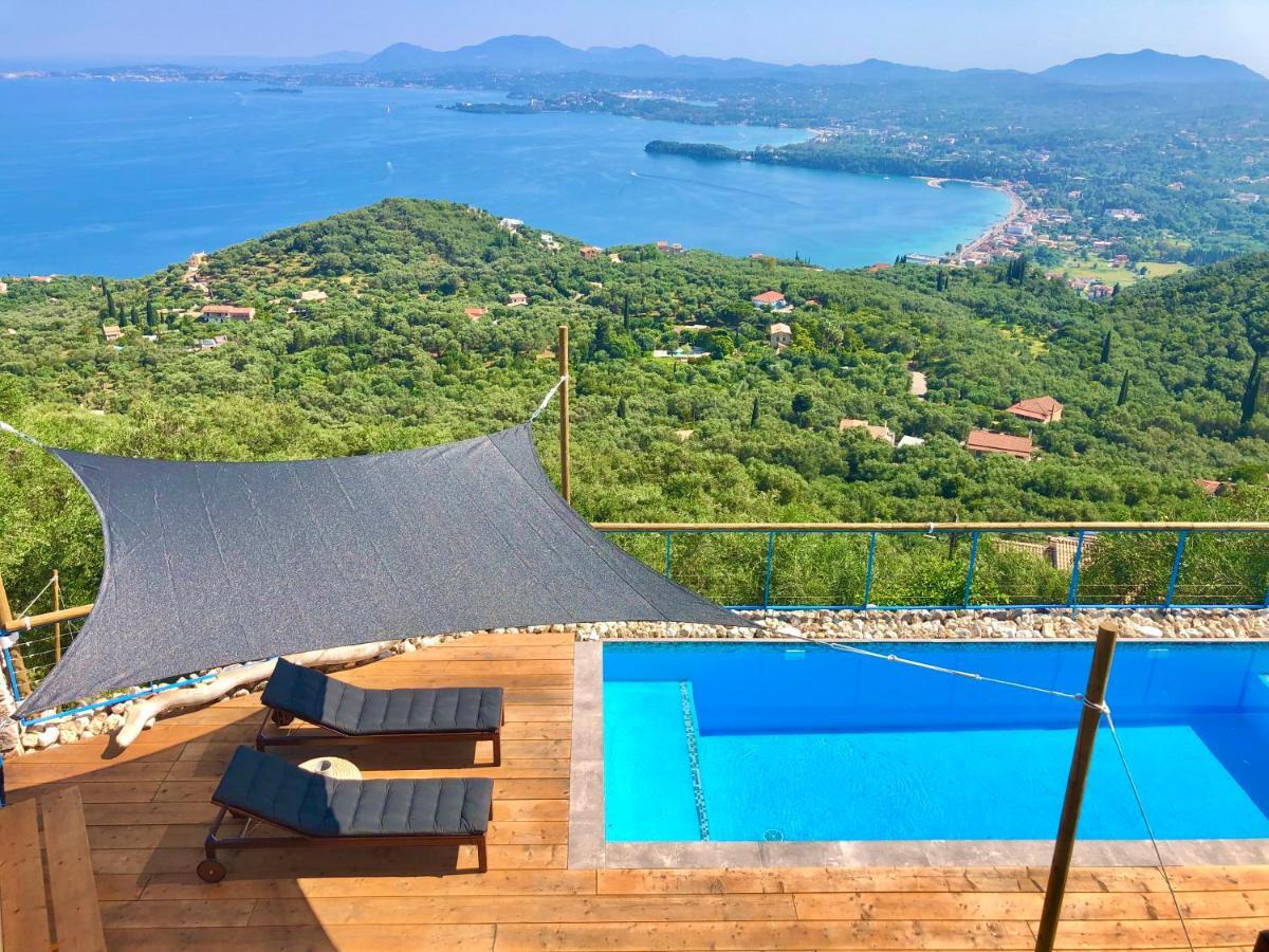 House Tanna Of Villa Intaba Spectacular Sea Views Corfiot Riviera Spartilas Corfu Island Greece Close To Ipsos Beach Spartylas Exterior photo