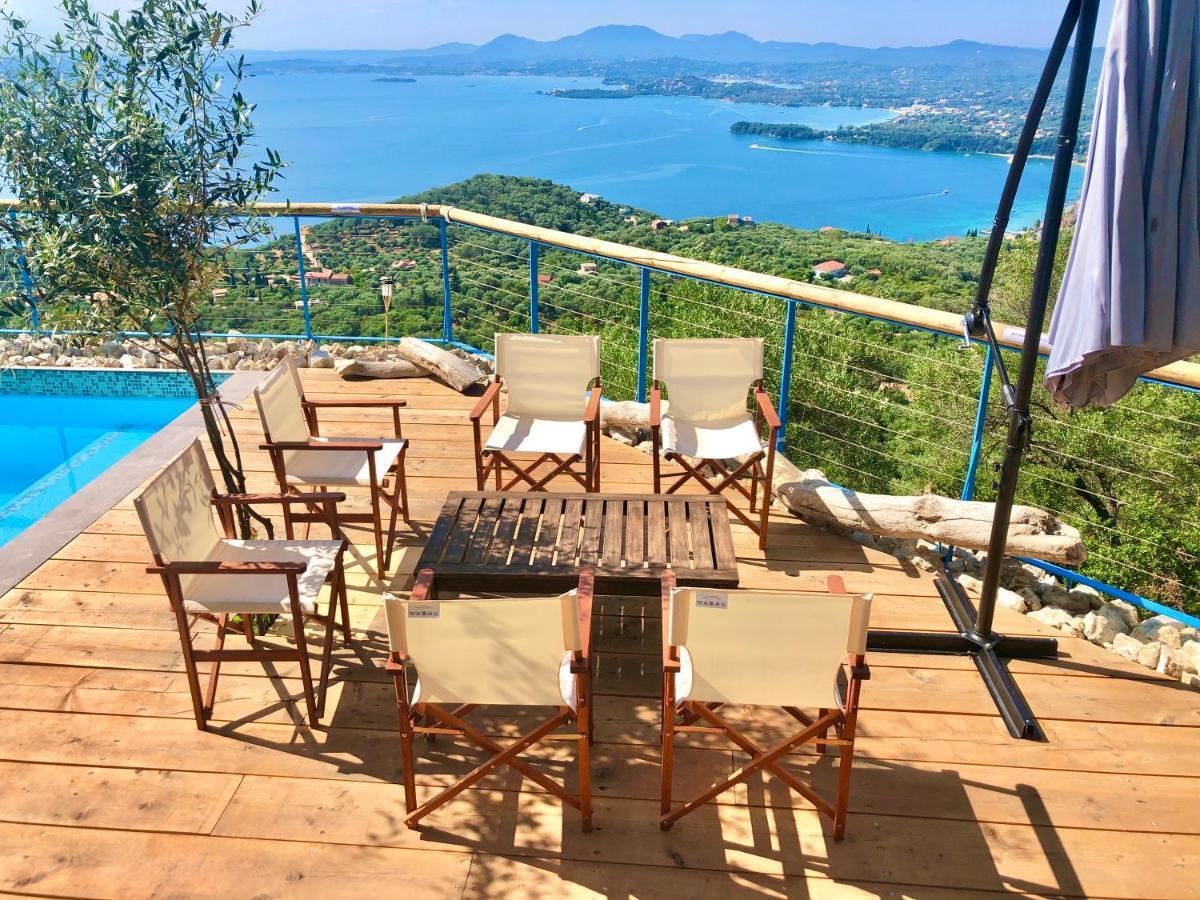 House Tanna Of Villa Intaba Spectacular Sea Views Corfiot Riviera Spartilas Corfu Island Greece Close To Ipsos Beach Spartylas Exterior photo